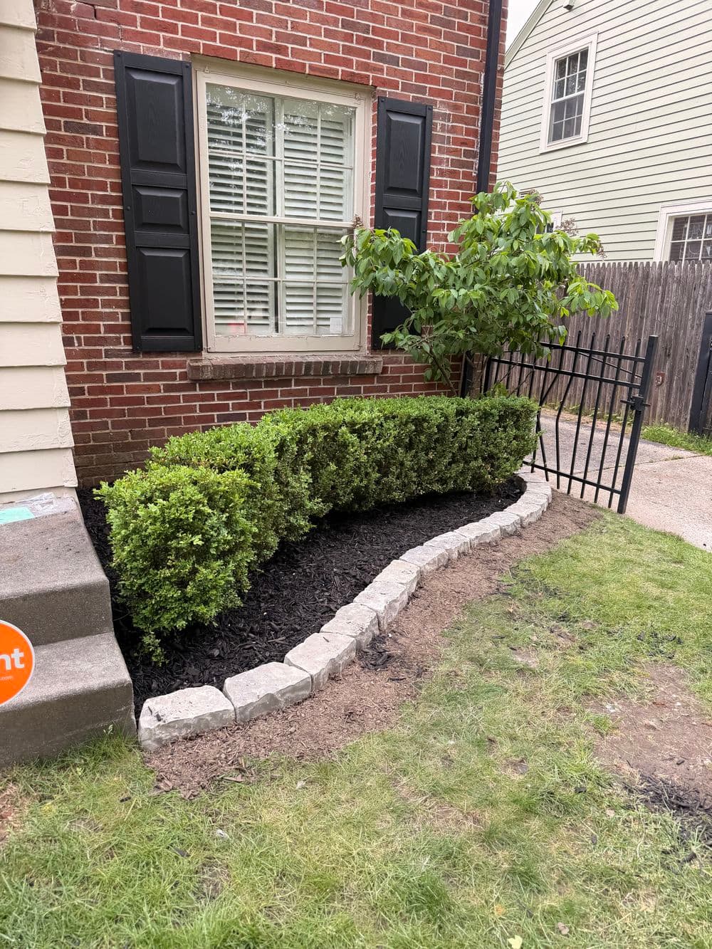 Paver Edging, Fresh Mulch and New Plantings in Kalamazoo image