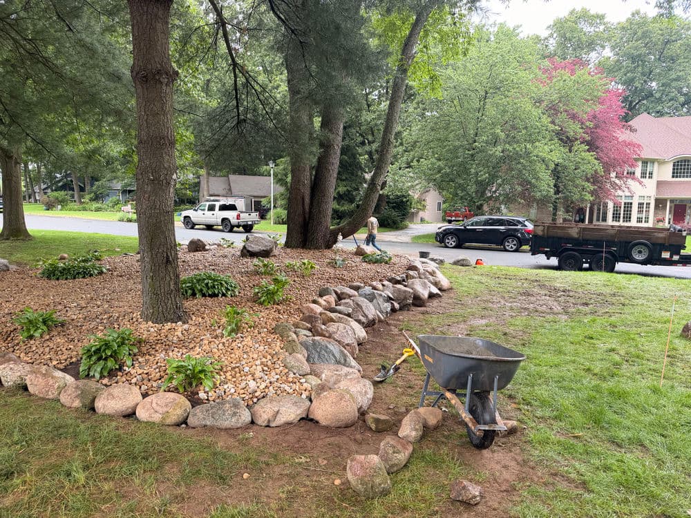 Gallery photos for Boulder Garden Bed build in Kalamazoo: Image #3