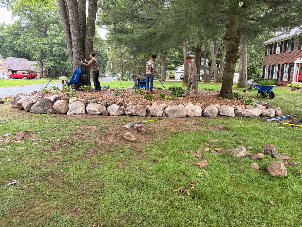 Gallery photos for Boulder Garden Bed build in Kalamazoo: Image #7