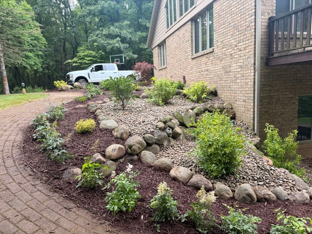 Gallery photos for Full Garden Bed Overhaul with Boulders and New Plantings in Kalamazoo: Image #3