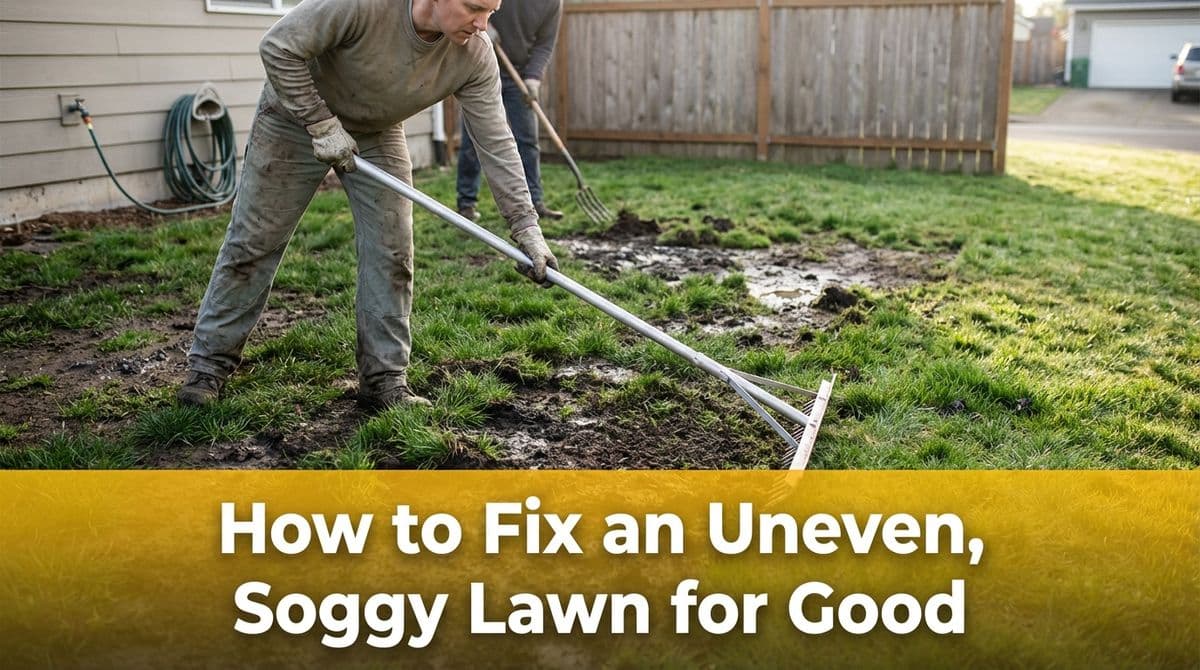 How to Fix an Uneven, Soggy Lawn for Good image
