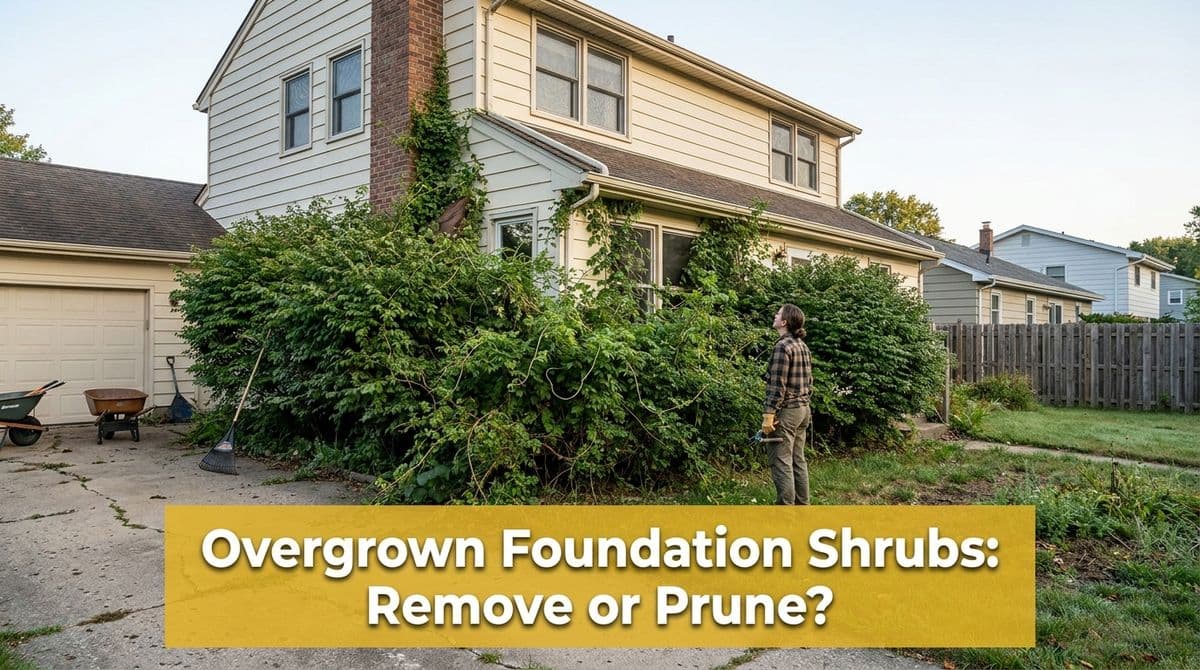 Featured post - Overgrown Foundation Shrubs: Remove or Prune?